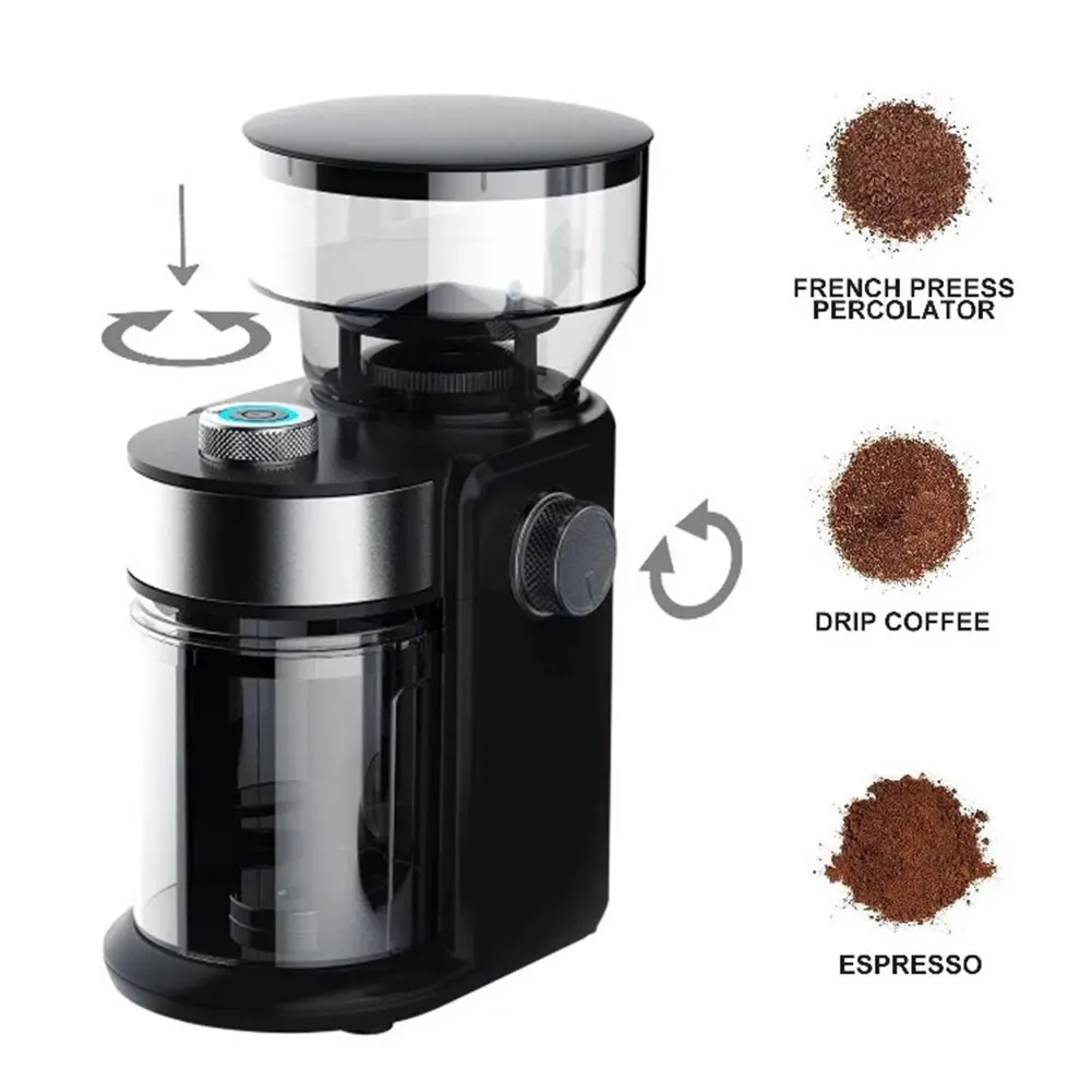 Electric Burr Coffee Grinder with 18 Grind Setting Automatic Coffee Grinder Conical Burr Coffee Grinder for 2-12 Cup