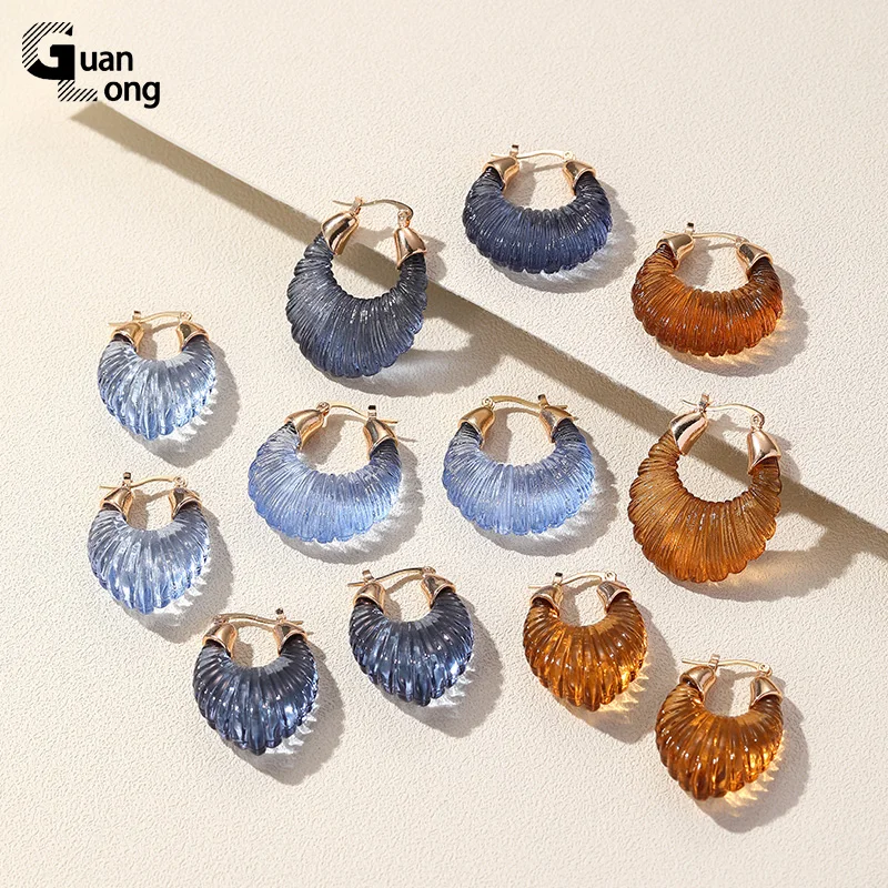 YAZILIND Orecchini A Cerchio Grandi Con Perle Finte Nere – Gioielli Moda Donna In Acrilico, 6 Cm