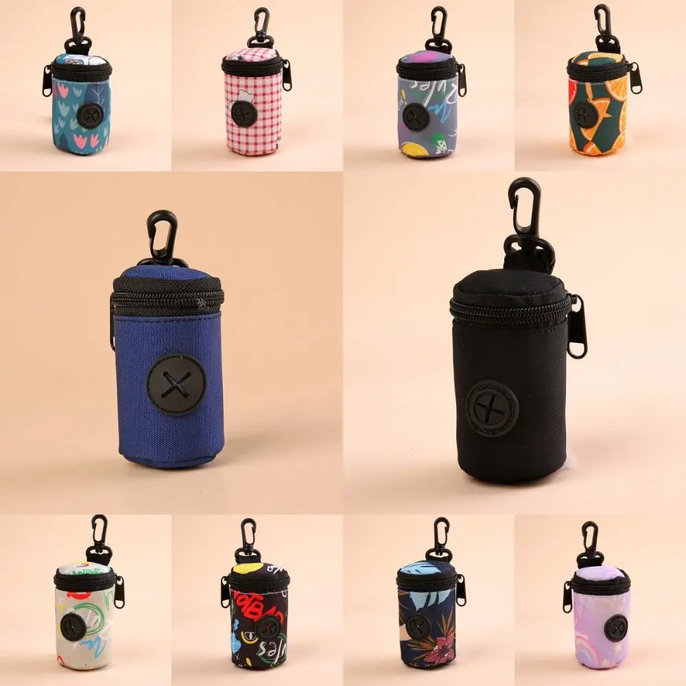 Hangable Dog Poop Bag Dispenser Zipper Dogs Walking Accessory Waste Bag Holder Portable Cute Garbage Bags Organizer Pet Supplies 3