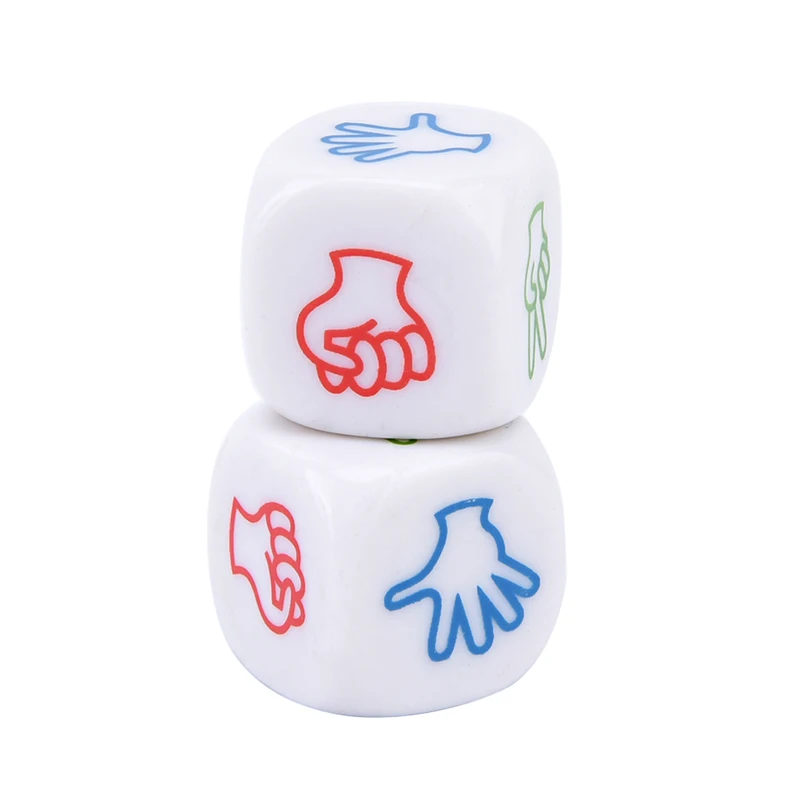 Board Game Dice 2Pcs Finger Guessing Game Dice Toys Scissors Stone Family Party Board Game