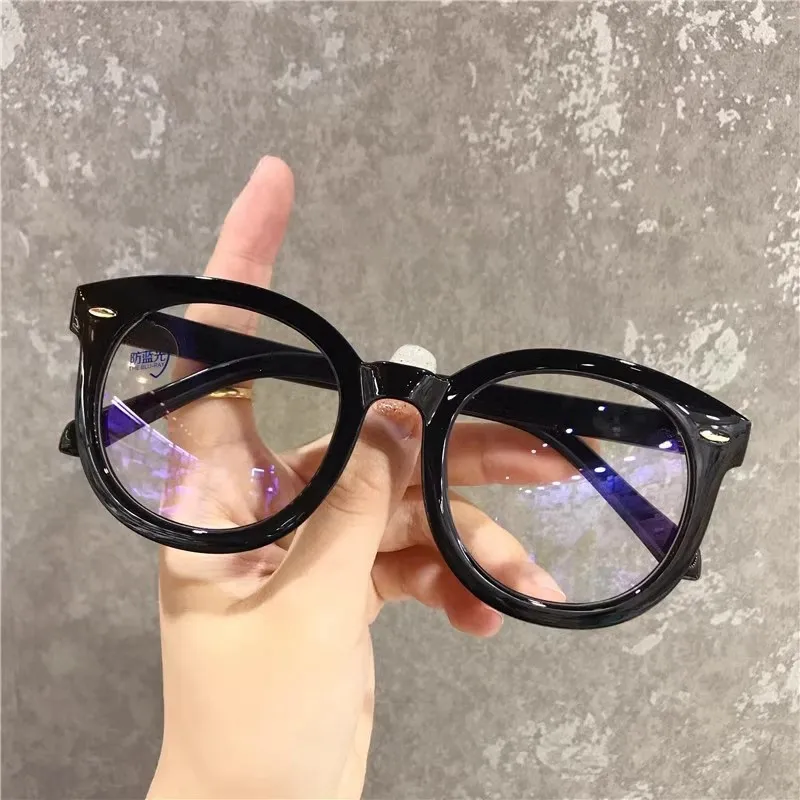 

Retro Anti Blue Reading Glasses Frosting Black Optical Glasses Women Men Round Eyewear Blocking Eyeglasse Spectacle Eyeglasses