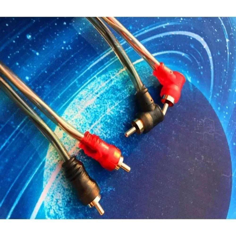 Premium Pure Copper Audio Cable for Car Subwoofer Amplifier System - 2RCA to 2RCA Signal Wire (Available in Various Lengths)