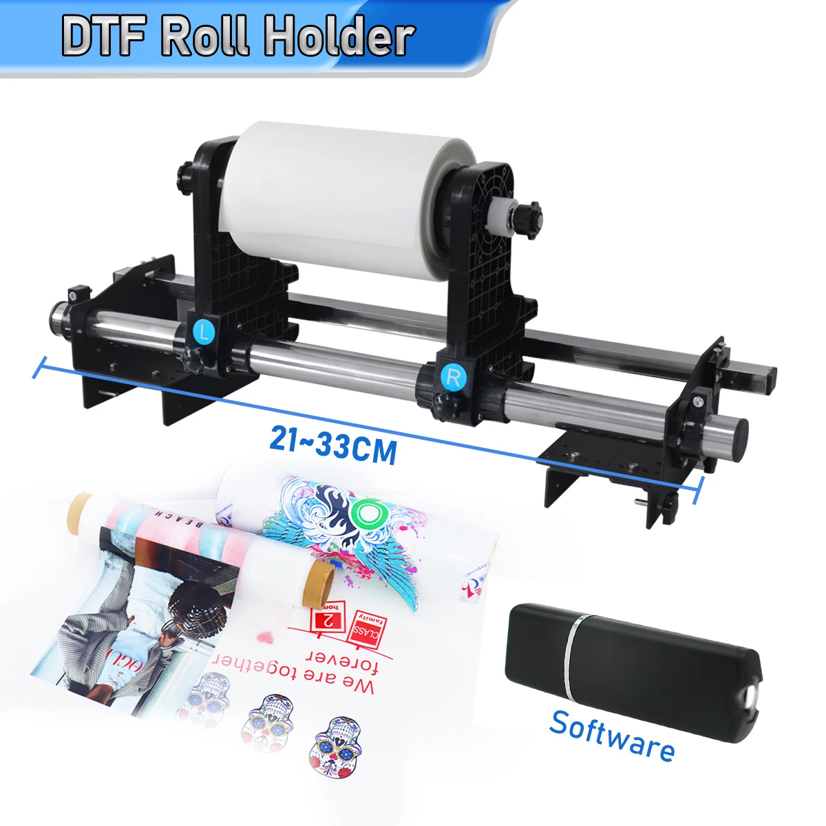Suporte do Rolo de Filme Dtf com Software Rip Impressora a3 a4 Dtf L1800 L805dtf