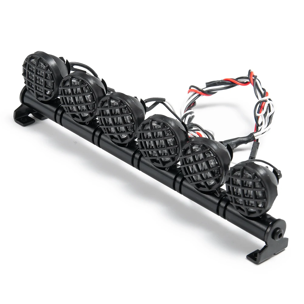 AXSPEED Weißer Scheinwerfer 4/5/6 LEDS Dachlampe Lichtleiste für Axial SCX10 II Wraith TRX-4 1/10 RC Modellauto LKW Dekorationsteile – Detail 7