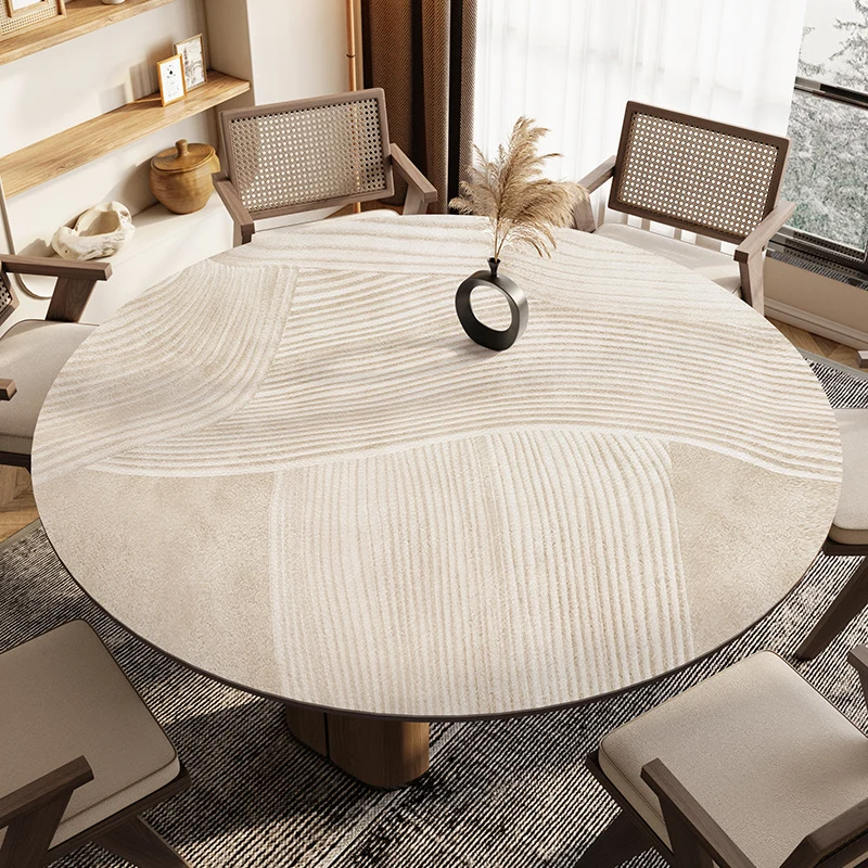 

Round Tablecloth Pvc Waterproof Dinner Table Mat Oil-proof Kitchen Countertop Home Decoration Modern Restaurant Desk Mats 식탁보