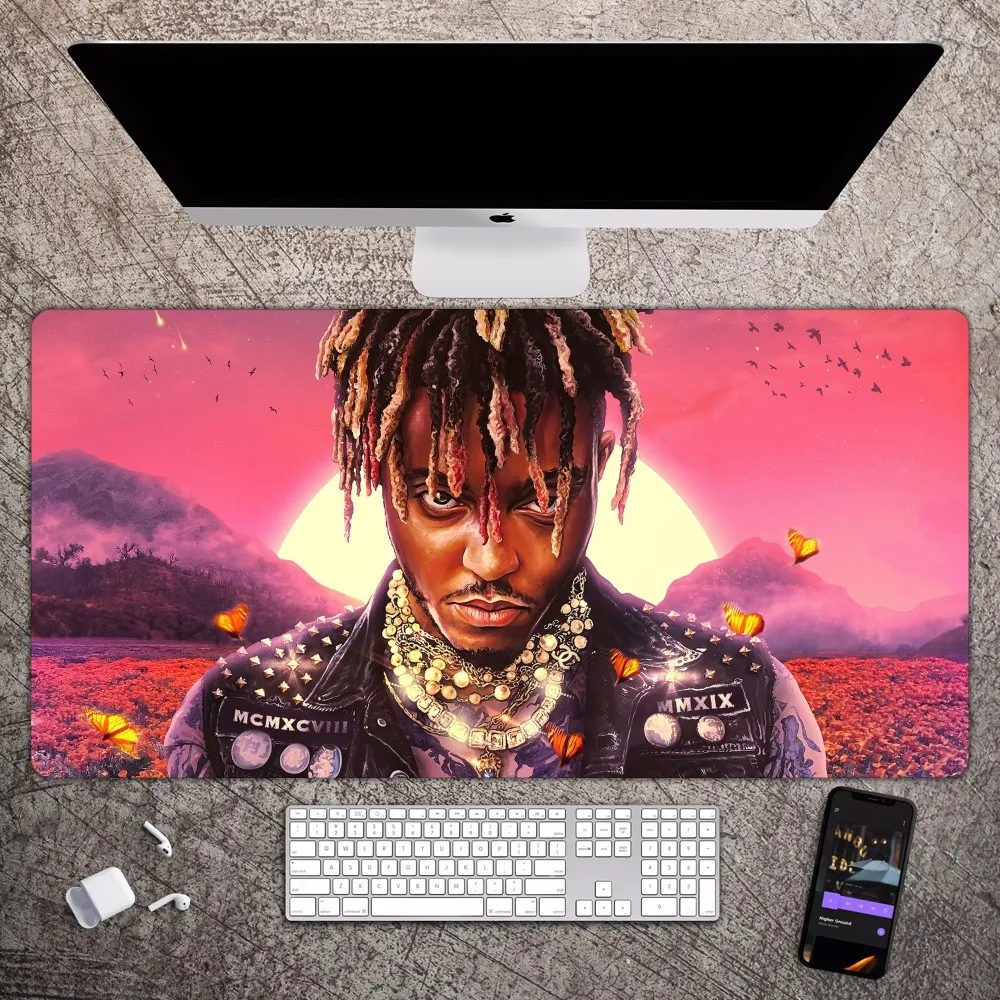 Juice Wrld Rapper Mousepad Large Gaming Compute Gamer PC Keyboard