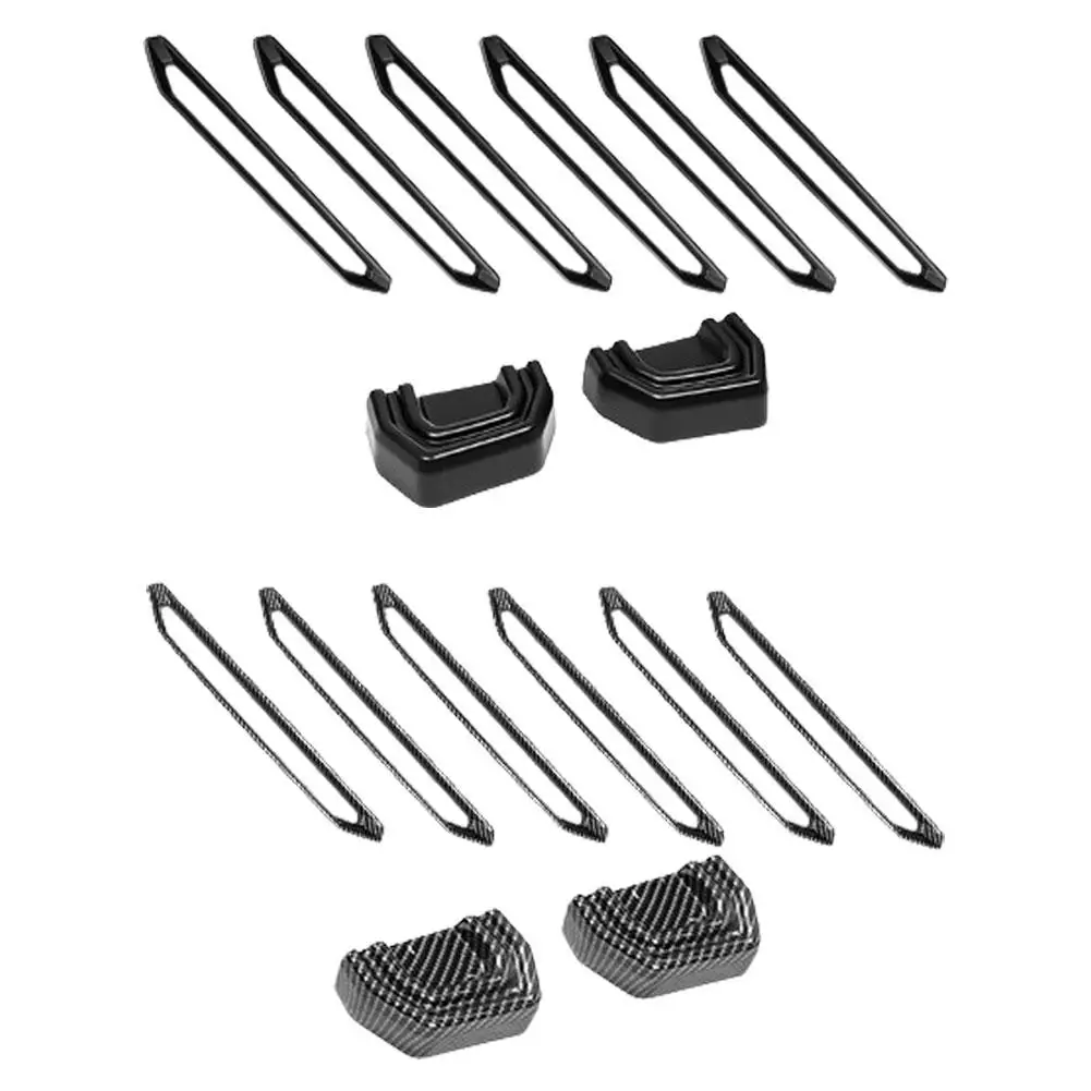 8-Piece Carbon Fiber Style Roof Rack Decorative Cover Set