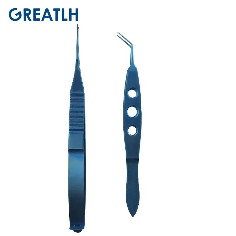 Intraocular Lens Holding Tweezers Flat Handle Duckbill Lens Forceps Implantation Autoclavable Ophthalmic Microinstrument 1pcs
