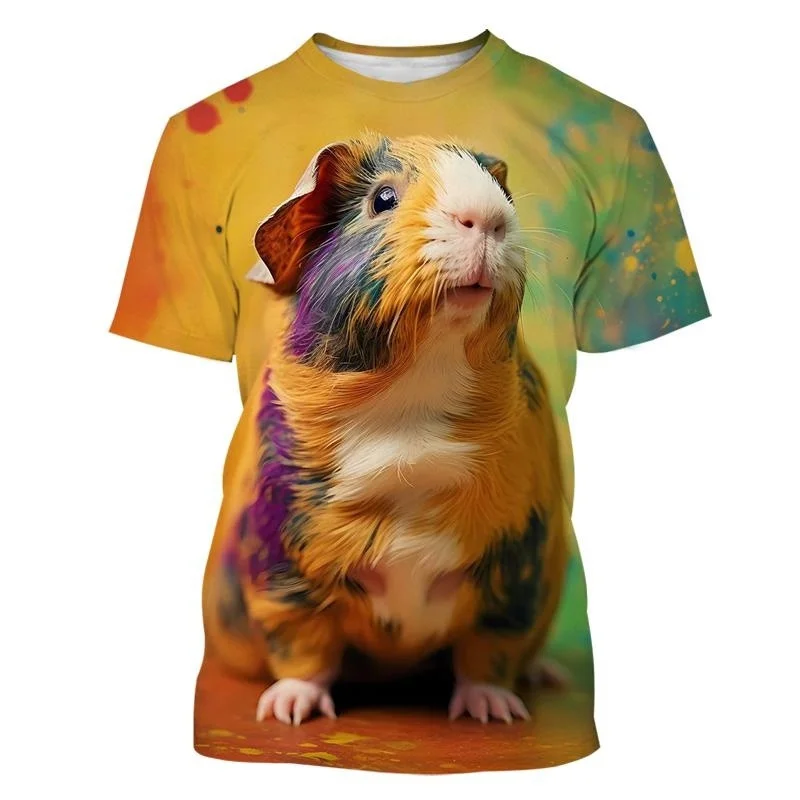 

Cute Guinea Pig 3d Print T-shirt For Men Kids Animal Graphic Tshirt Street Round Neck Short-sleeves Summer Tops Tee Shirt