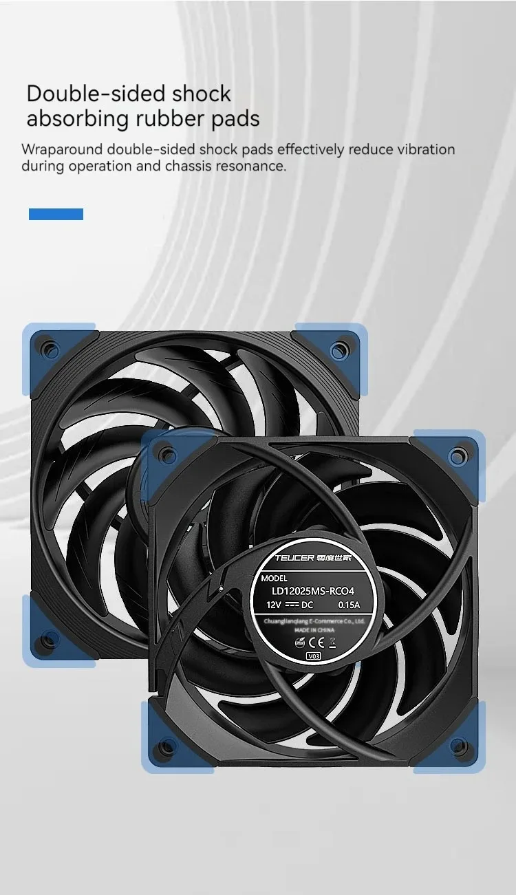 T30 Computer Case Fan 12CM 4PIN PWM CPU Cooler Fan PC Case Silent Fan 120mm