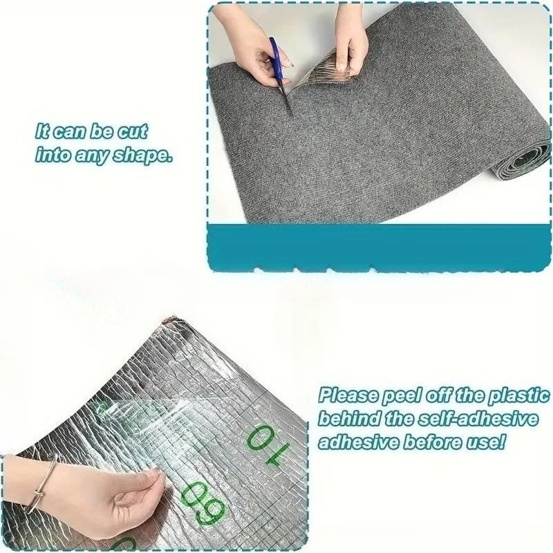 Self-Adhesive Cat Scratch Mat Durable Sisal Furniture Protector DIY Customizable Scratching Pad Couch Sofa Protection