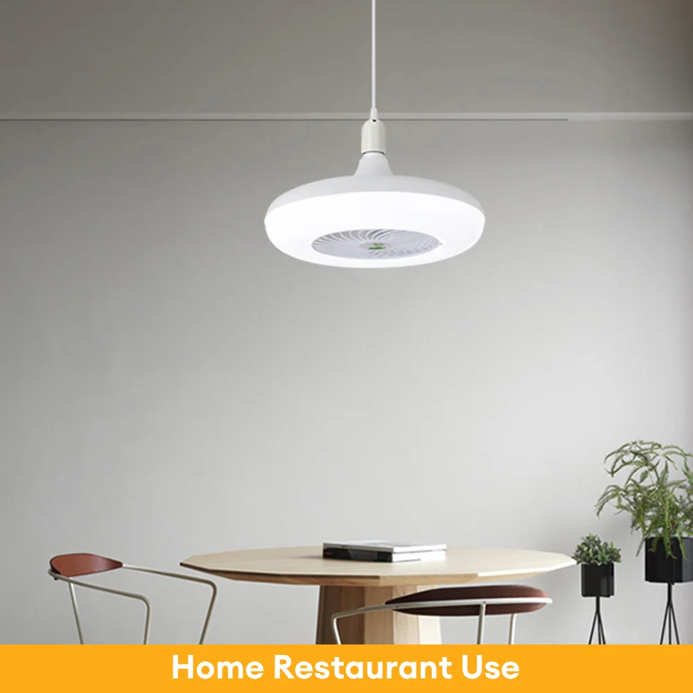 Ceiling Fan With Lights Remote Control E27 Converter Base 30W Smart Remote Control Ceiling Fan With LED Lighting Living Room