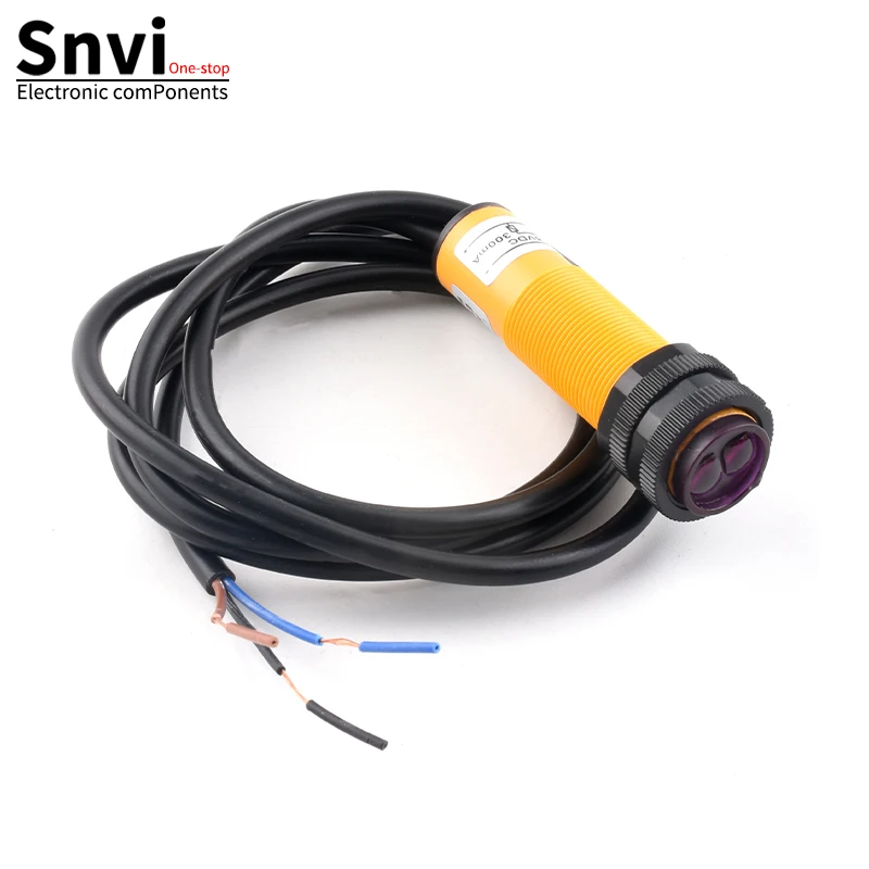 Intelligenter Auto-Roboter E18-D80NK Infrarot-Hindernisvermeidung Fotoelektrischer Sensor Näherungsschalter 3-80cm Erfassungsbereich Einstellbar