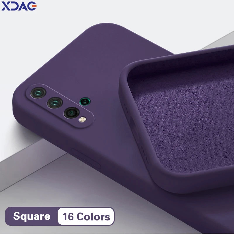 Shockproof Liquid Silicone Square Back Cover with Camera Protection