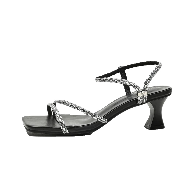 Women Diamond Party Wear Shoes Sexy Ladies Summer Stiletto High Heel Sandals