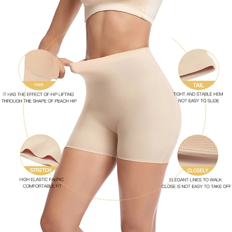 Women Shapewear Butt Lifter Padded Control Panties Seamless Hip Enhancer Underwear Body Shaper Boyshort With Hip Pads