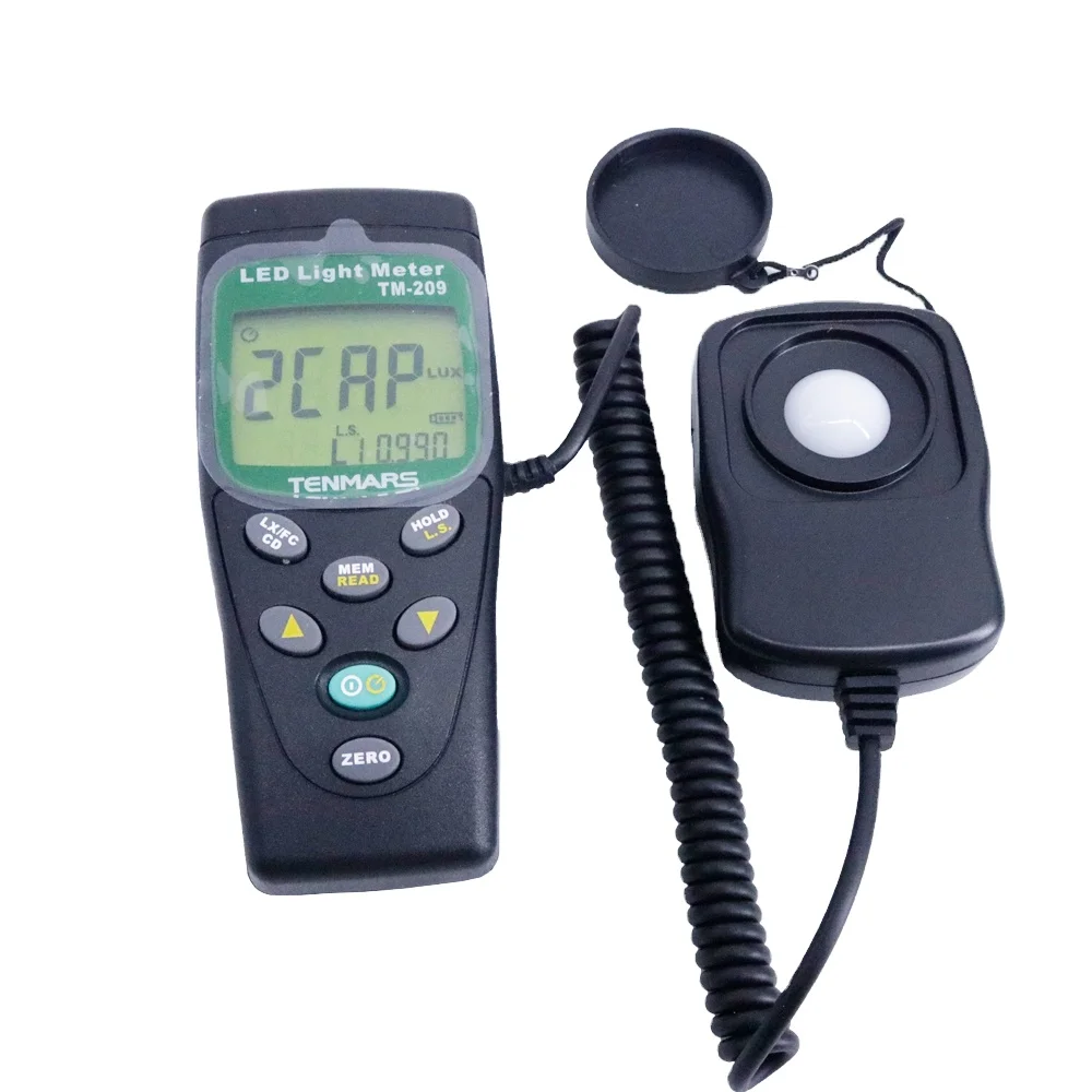 

TENMARS TM-209 LUX/FC LED Light Meter LED Light Meter Rnage 200000 Lux TM-209