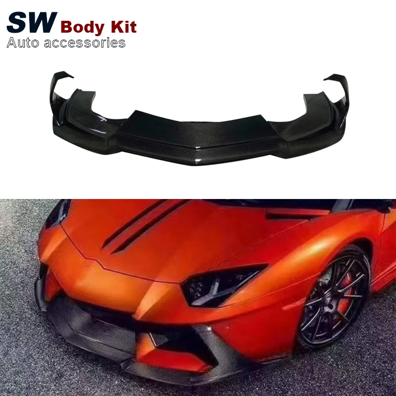 

Carbon Fiber V Style Aventador LP700 Front Bumper Lip For Lamborghini LP700-4 Upgrade Splitter Spoiler Body Kit