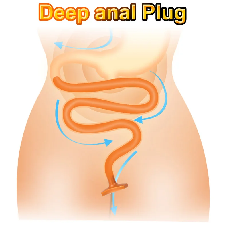Long Silicone Anal Dildo For Men And Women Soft Butt Plug_voghion.com