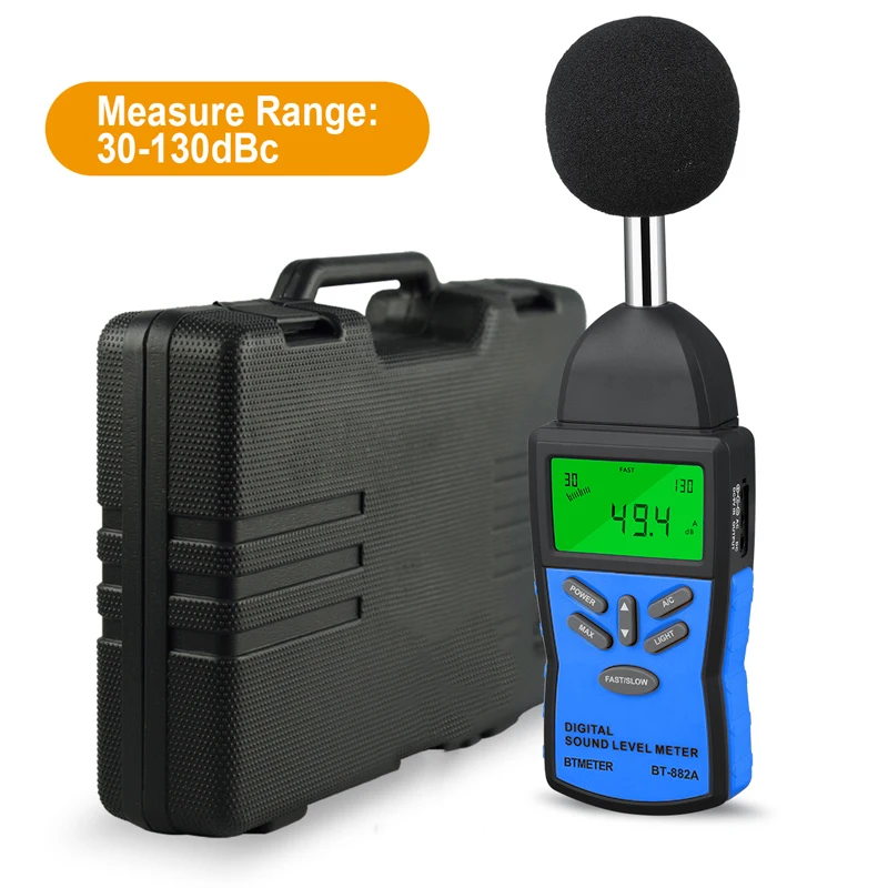 Professional Decibel Noise Meter Measurement 30-130dB Digital