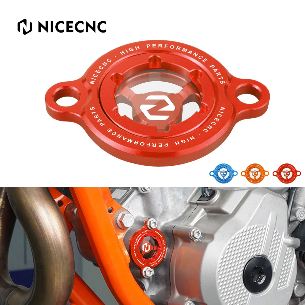 

NiceCNC Clear Engine Oil Filter Cap Cover Guard for GasGas EC MC EX 250F 350F 450F ECF MCF EXF 250 350 450 EC300F 2021 2022 2023