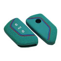 Premium Silicone Remote Case Cover (Red blue line dark g)
