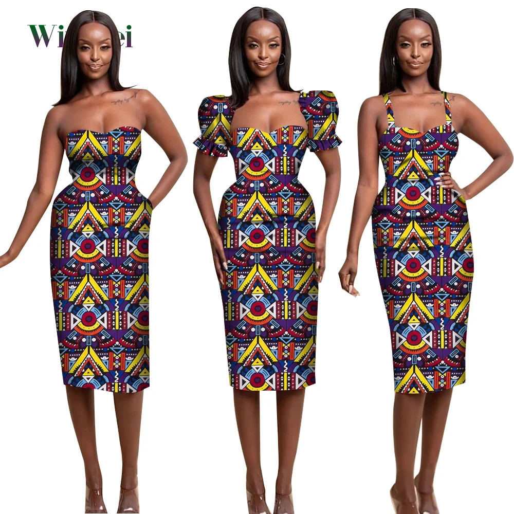 Vestidos africanos para mulheres multifuncionais africano roupas femininas  dashiki vestidos ancara moda impressão roupas de festa yf123