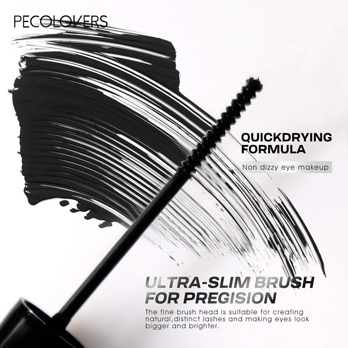 Waterproof Slim Mascara For Long Curly Eyelashes Black_voghion.com