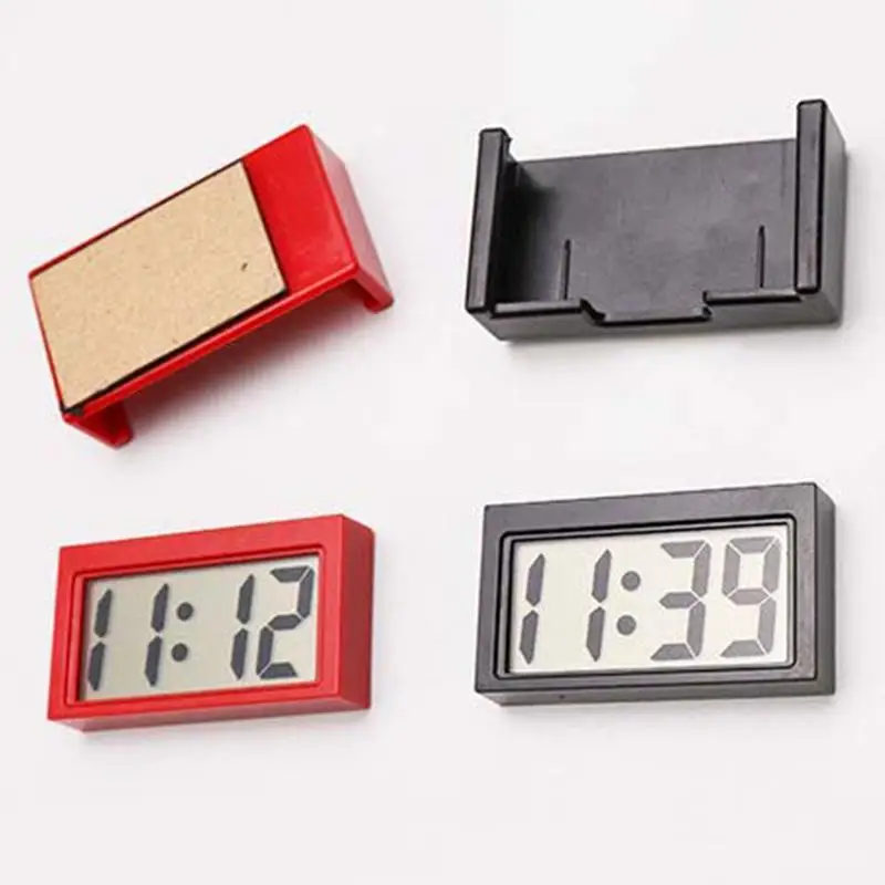 Large screen digital display clock Wall mounted self-adhesive digital clock Suitable for car dashboard home desktop and wall