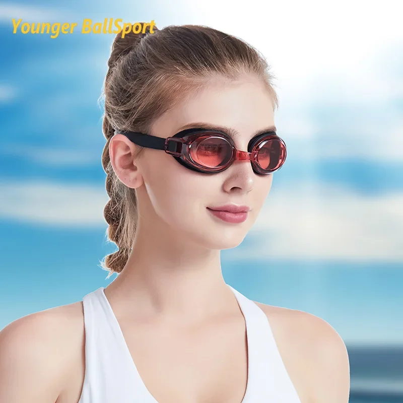 Myopia Swimming Goggles for Women Swim Cap Swimming Glasses Anti-fog UV Waterproof Swim Goggles Earplug Pool Equipment  Eyewear