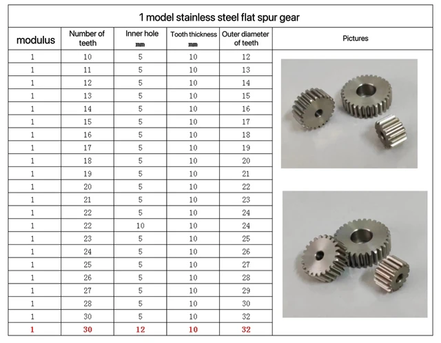 Ingranaggio Frontale, Ingranaggio, Modulo 0,7, 10 Denti, B=2,98 - Foto 7