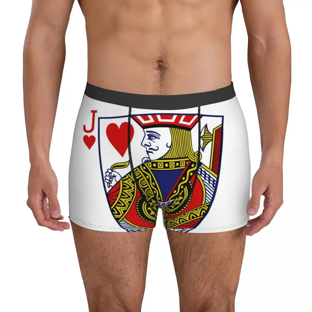 Jack Of Hearts Playing Card Underpants Breathbale Panties Male Underwear Print Shorts Boxer Briefs