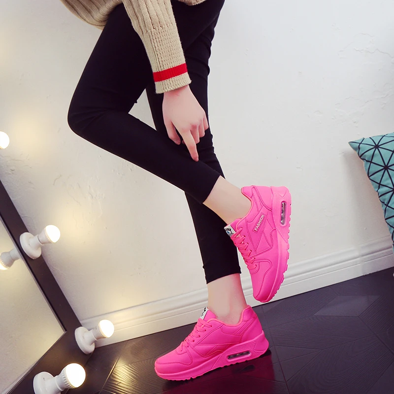 Zapatillas de deporte gruesas con cordones para mujer, zapatos vulcanizados con plataforma, zapatos planos a la moda - Image 5