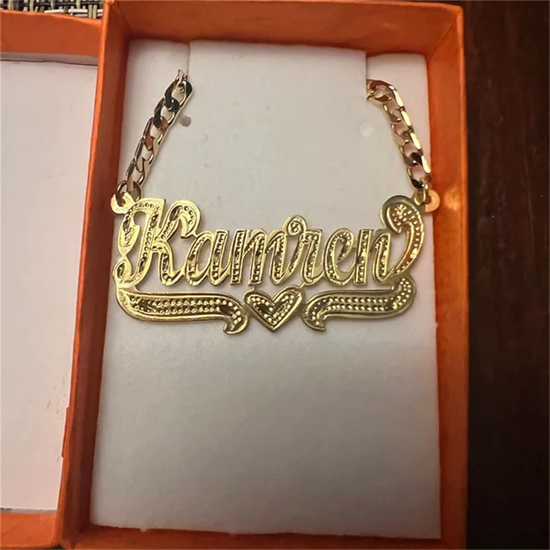 Custom Art Font Friends Laser Printing Pendants Men Laser Cutting Love Lady Sister Stylish Retro Necklaces JDM Ethnic New Design custom made steel color rap monster women necklaces pendants lady best friends game lovers korean chain raper high quality cheap