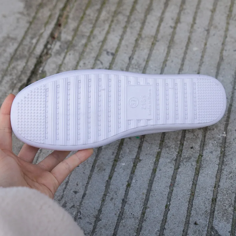2025 Women's Shoes Spring High Quality Leather Soft Outsole Work Women Black Swing Larger Size Wedge Single Shoes 4