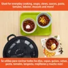 Steel Enamel Stock Pot Double Handles Oven Safe Durable Soup Stews Cooking Heat Efficient