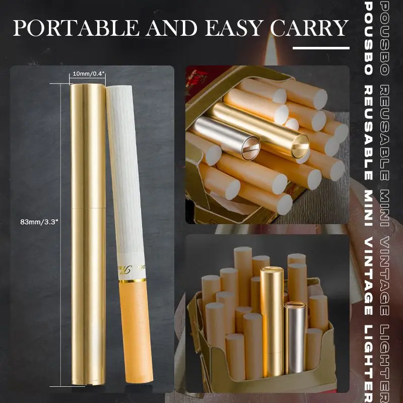 Nunchakus Kerosene Lighter Windproof Brass Stainless Steel for Men Dad Husband Christmas Gift