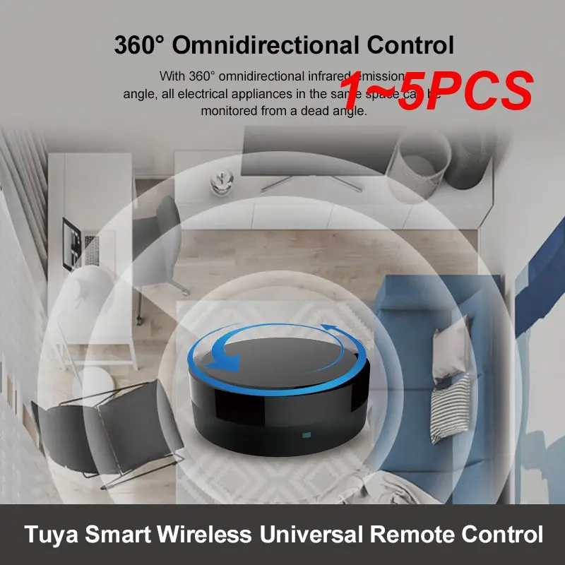 

1~5PCS Remote Controller Mobile Phone Connect Wifi Infrared Remote Control Smart Living Home Intelligent Controller Black