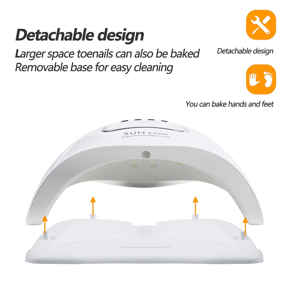 SUNX5 MAX UV LED Nail Lamp Professional Nail Dryer Gel Polish Light UV Nail Light with 4 Timer Setting Polish Curing Gel LED 4