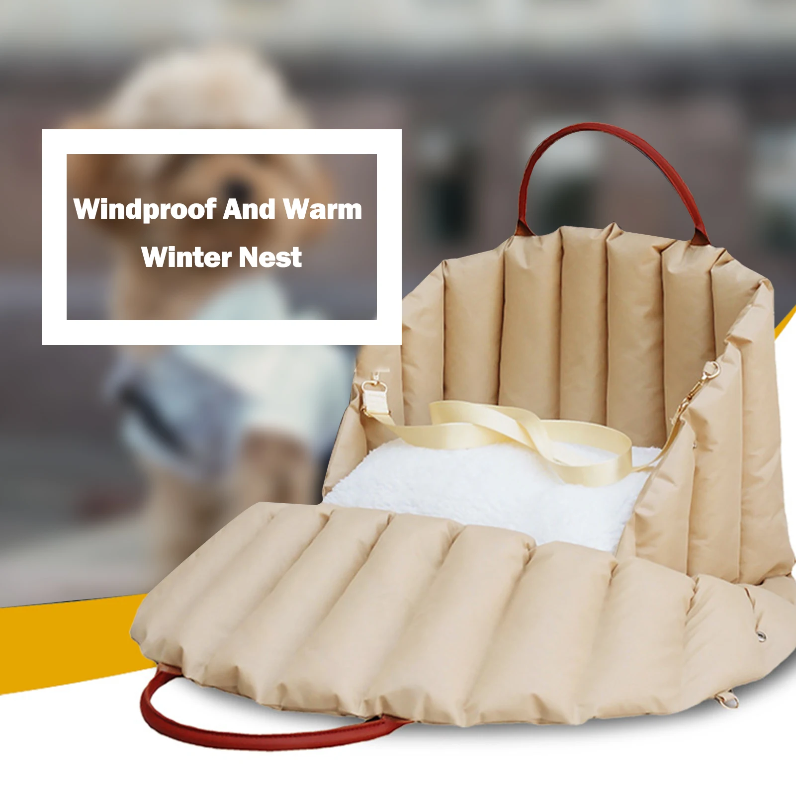Portable pet car seat nest for small dog cat travel
