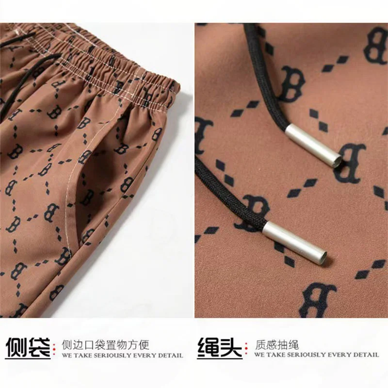 Summer Casual Shorts Men Quick Drying Hot Sale Fashion Boardshort Bermuda Male Soft Fitting Breeches Beach Shorts 2023 001A