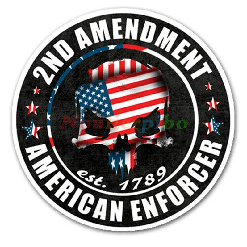 

2nd Amendment Hard Hat Sticker / Decal USA Rights Gun Helmet Motorcycle Car Window Body Trim Decal Covering Scratches Waterproof