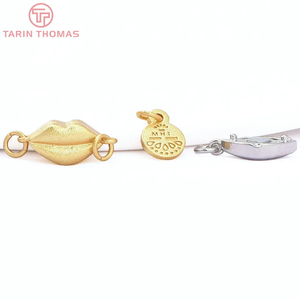 

Магнитная застежка для браслета, латунная фурнитура для изготовления ювелирных изделий «сделай сам», в форме губ, цвет 24-каратное золото, 6 комплектов, 8639x5,5 мм (13,5)