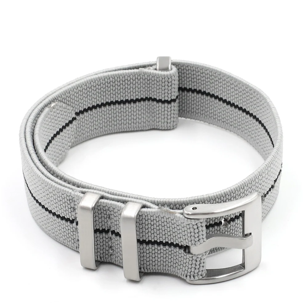 

New French Troops Parachute Bag Watchband Elastic Nylon Belt Watch Strap 18mm 20mm 22mm Bracelet Military Watch Band