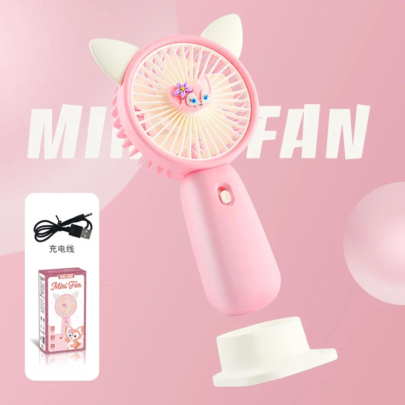 Hot Selling Small Handheld Fan Usb Portable Charging Summer Cartoon Mini Silent Cool Easy To Carry Gift Gift Electric Fan 6