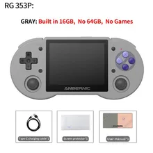  Anbernic RG353P Handheld Game Console 3.5 inch Dual OS Androrid Linux RK3566 With BT Wifi HD TV Out Retro Video Games Player Box 