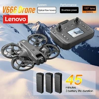 Lenovo V666 Mini Drone 4K Professional Aerial 8k Dual Camera Intelligent obstacle avoidance  Brushless Quadcopter Kid RC Toys