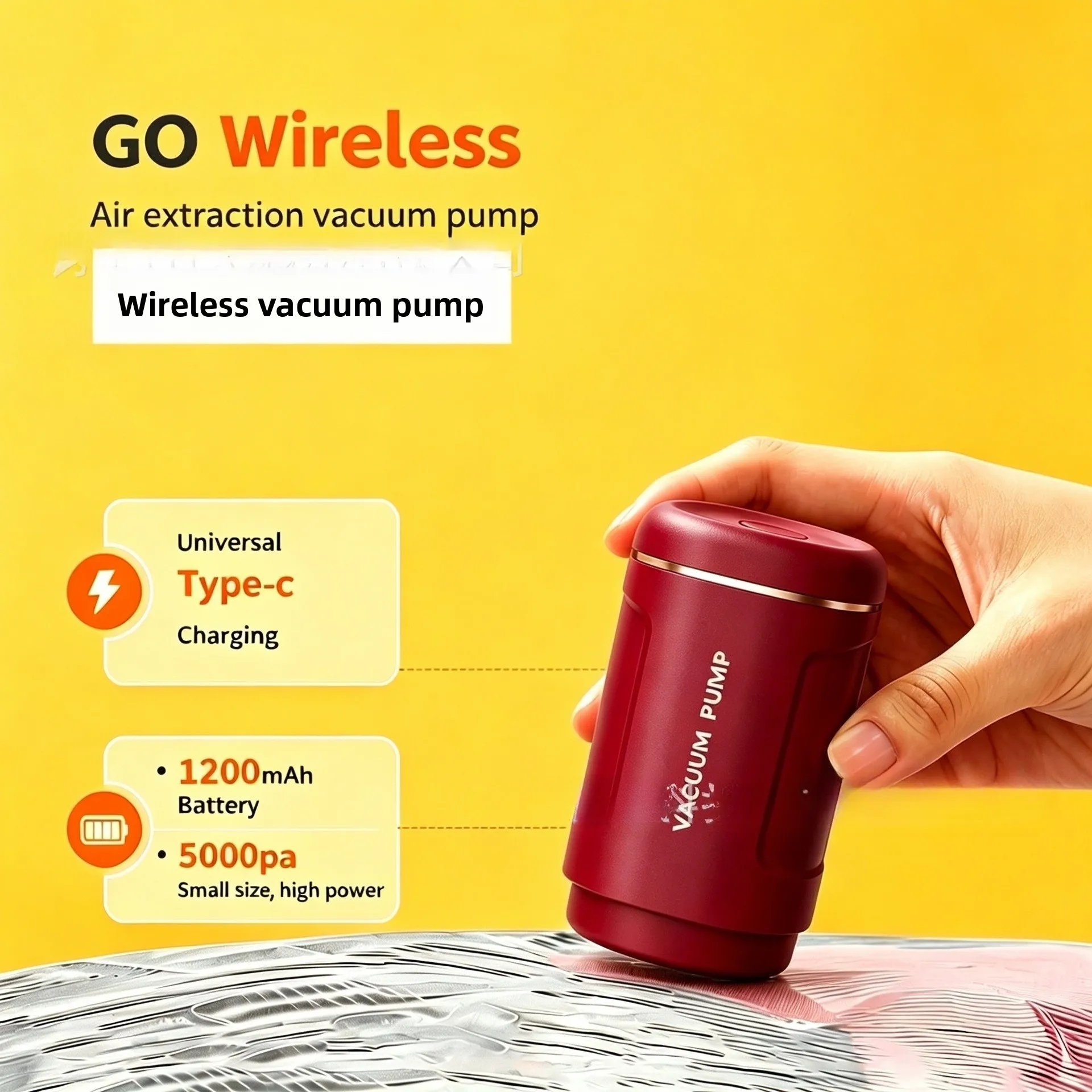 Portable Electric Vacuum Pump for Space-Saving Storage Bags - Air Compressor for Clothes and Blankets, Perfect for Home and Travel Organizing