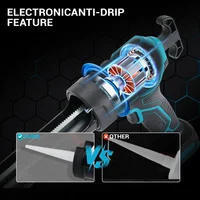 Pistolet à mastic électrique sans fil Makita en silicone avec LED, outil multifonctionnel pour réparation DIY 5