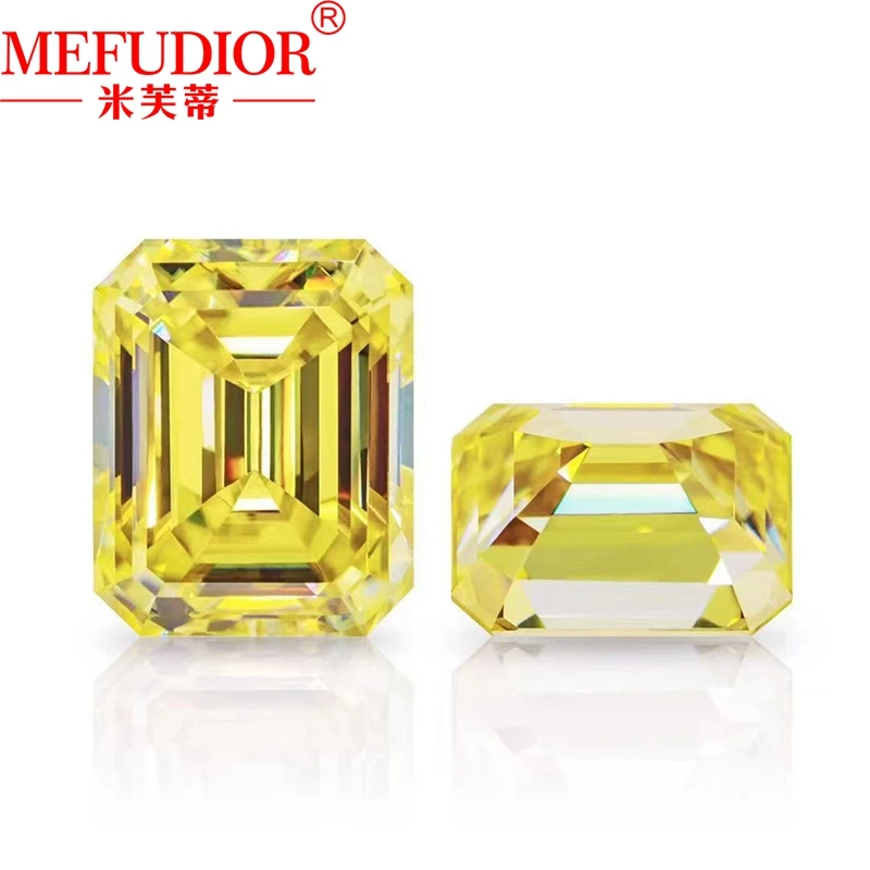 1-10ct-Emerald-Cut-Moissanite-Loose-Stone-D-VVS1-White-Black-Green-Blue ...